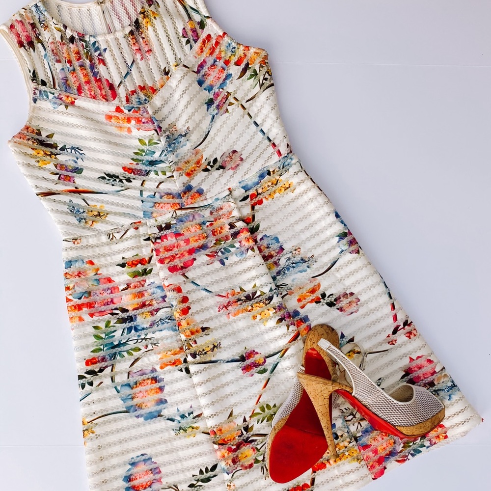 Gabby Skye Floral Lace Aline boho Dress Sz 8